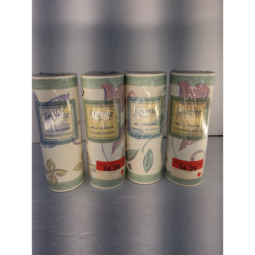 Favorite Things Painted Scroll Wall Border Lot of 4 Rolls #7050467 New Sealed - Picture 2 of 9